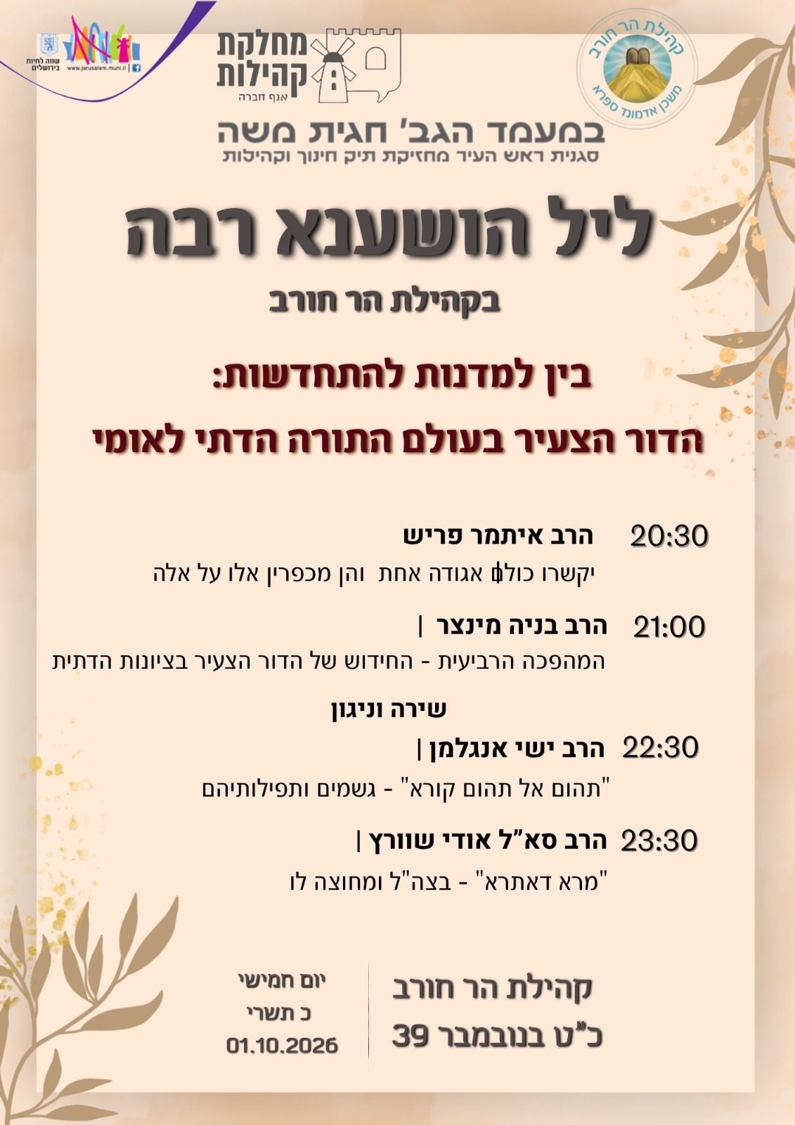 לימוד ליל הושענא רבה